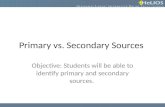 Primary Secondary Sources