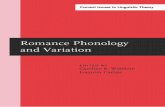 Caroline R. Wiltshire, Joaquim Camps Romance Phonology and Variation Selected Papers From the 30th Linguistic Symposium on Romance Languages, Gainesville, Florida, February 2000 Current