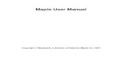 Maple 11 User Manual