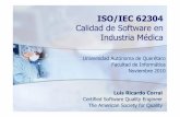 ISO-IEC 62403 Calidad de Software en Industria Médica