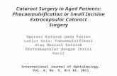 Cataract Surgery in Aged Patients
