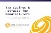 Tax Savings & Pitfalls for Manufacturers