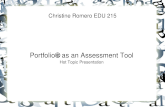 Hot Topic Presentation- Portfolio Assessments