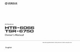 Yamaha TSR-6750WA / TSR-6750 / HTR-6066 Owner's Manual