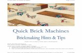 Good Hints and Tips on Brick-Making