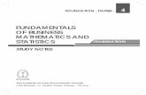 Fundamentals of Business Mathematics & Statistics (CMA Paper-4) 2013 Edition