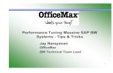 Performance Tuning Massive SAP BW Systems - Tips and Tricks