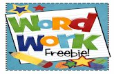 Freebie Word Work Activities