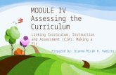 Linking Curriculum, Instruction and Assessment (CIA) Making a Fit