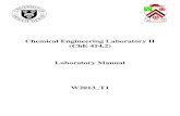 Chemical Engineering 414 Lab Manual 2013