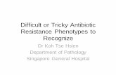 Difficult or Tricky Antibiotic Resistance Phenotypes