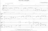 Barlowgirl Never Alone - Piano Sheet Music