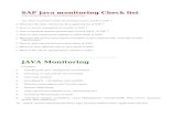 SAP Java Monitoring Check List