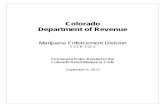 Permanent Rules Related to the   Colorado Retail Marijuana Code