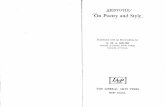 Aristotle, On Poetry and Style, Translated by G. Grube