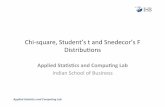 (15) Chi-square, Student’s t and Snedecor’s F distributions