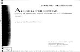 Maderna, Bruno - Aulodia Per Lothar, Per Oboe d'Amore e Chitarra Ad Libitum