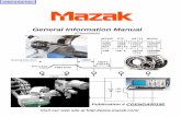 Mazak General Information Manual - CGENGA0015E