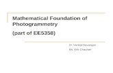 Photogrammetry Mathematics 080116