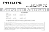 LCD Philips 32pfl3506 f7 32pfl3000 f8 Chassis Pl11.0 Sm