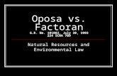Oposa vs Factoran Powerpoint Presentation