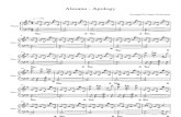 Apology Piano Music Sheet