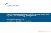 Procurement Outsourcing (PO) - Annual Report 2013: Expertise and Technology Driving Growth