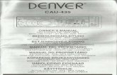 Denver Cau-435 Manual (en, De, Da, Es, Po, Sv, Ne, Su)