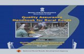 Quality Assurance Hand Book for Rural Roads VolumeI