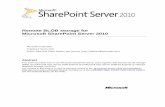 Remote BLOB Storage for Microsoft SharePoint Server 2010