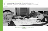 Preparing for the Classroom:  A Vision for Teacher Training in the 21st Century