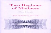 Gilles Deleuze Two Regimes of Madness 1975-1995