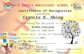 Certificate of Recognition Math