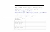 BR100 Warehouse Management System Application Setup V1.6