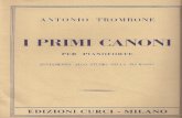 [Antonio Trombone]I Primi Canoni Per Pianoforte