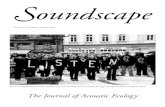 Soundscape. the Journal of Acoustic Ecology