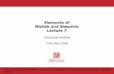 Elements of Matlab Simulink