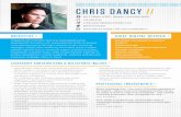Chris Dancy Curriculum Vitae
