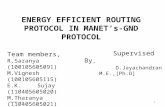 Energy efficient Routing Protocol in Manets