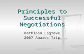 Principles to successful negotiations