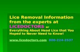 Lice removal tips from lice doctors