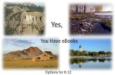 Yes, You Have Ebooks: Options for K-12