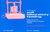 Manual of Soil Laboratory Testing by Head-VOL 3. EFFECTIVE STRESS TESTS