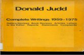 Judd Donald Complete Writings 1959-1975
