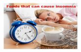 Foods that can cause insomnia