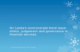 Sri lanka’s controversial bond issue