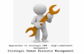 Approaches to strategic hrm -  high-commitment management - strategic human resource management - Manu Melwin joy