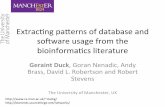 ECCB 2014: Extracting patterns of database and software usage from the bioinformatics literature