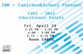 IBM & Comic Book School C2E2 2015 Social Media Education