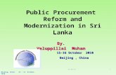 Public Procurement Reform and Modernization in Sri LANKA